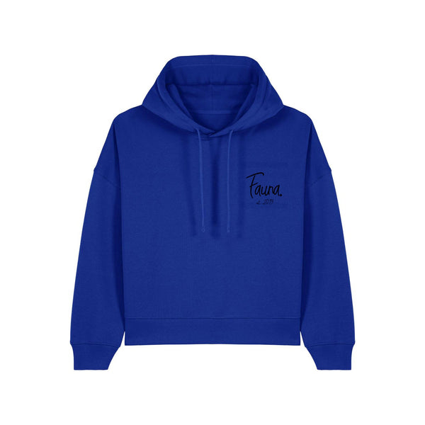 Women's Hoodie | Panther on Blue - fauna.ie