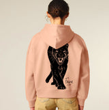 Women's Hoodie | Panther on peach - fauna.ie