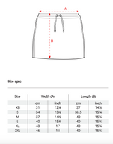 Women's sweat skirt size chart | Fauna.ie