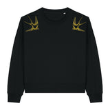 Women's sweatshirt | cropped sweatshirt | graphic sweatshirt | swallows | fauna.ie