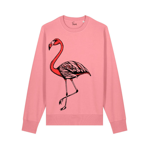 Womens Graphic Sweatshirt | Flamingo Pink - fauna.ie