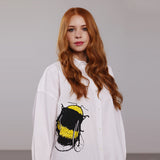 Women's oversized copped shirt | Bee