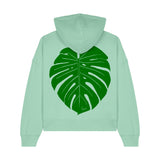 Women's Hoodie | Monstera on Green | fauna.ie