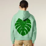 Women's Hoodie | Monstera on Green | fauna.ie