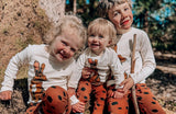 Organic Cotton Kids Long Sleeved Top | Rabbit - handpainted