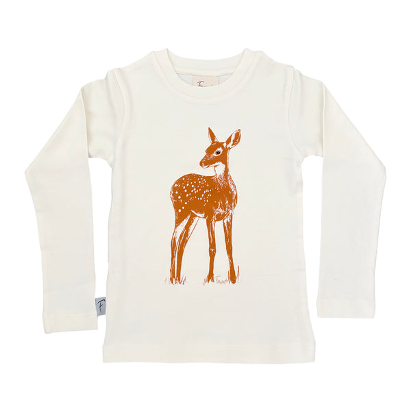 Organic Cotton Kids Long Sleeved Top | Fawn