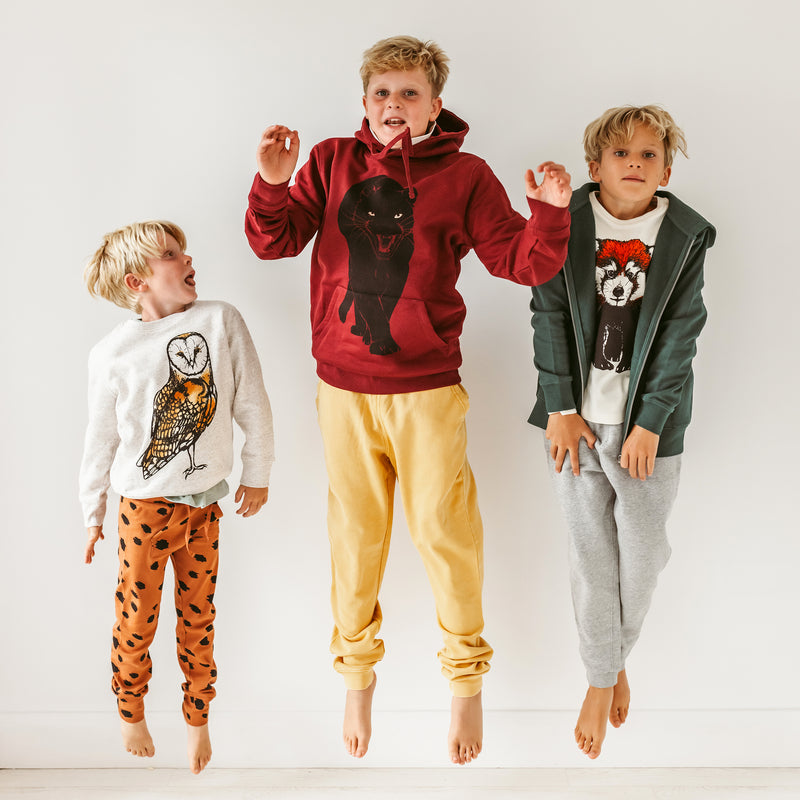 Sweat à capuche en coton biologique pour enfants | Bleu Léopard 