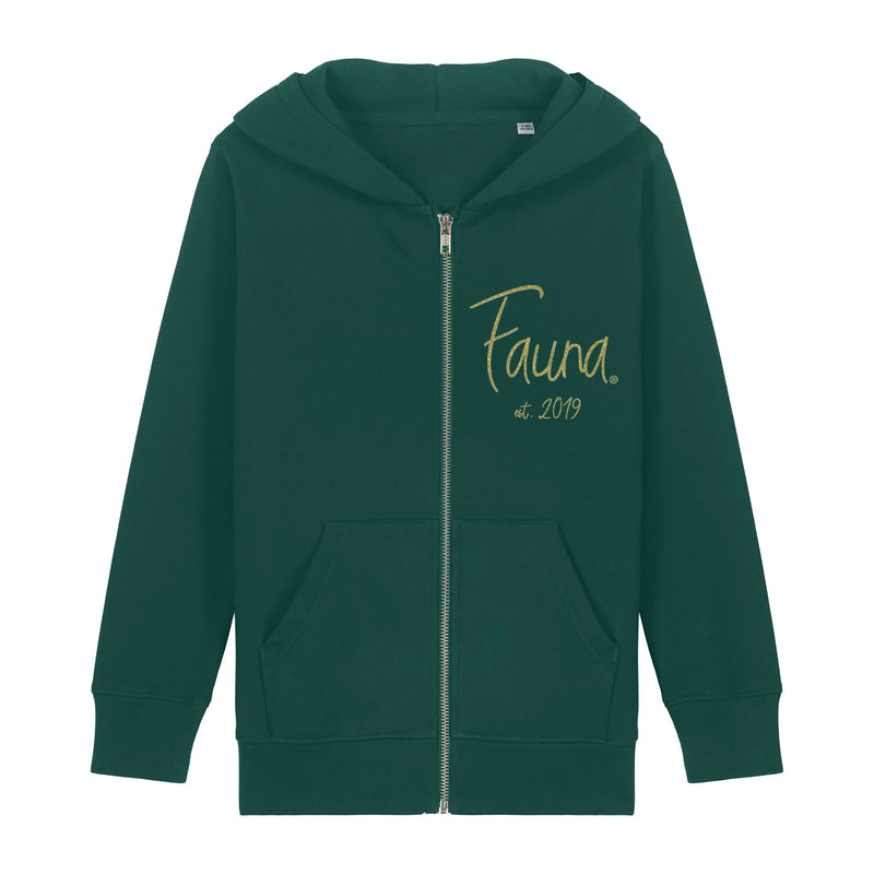 Sweat à capuche en coton biologique pour enfants | Bleu Léopard 