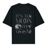 Oversized Unisex T-shirt Black | Moon