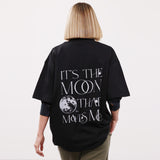Oversized Unisex T-shirt Black | Moon