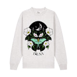 Organic Cotton Graphic Sweatshirt | Moonflower Cool Heather
