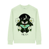 Organic Cotton Graphic Sweatshirt | Moonflower green