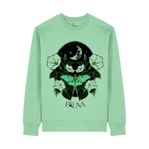 Organic Cotton Graphic Sweatshirt | Moonflower Jade