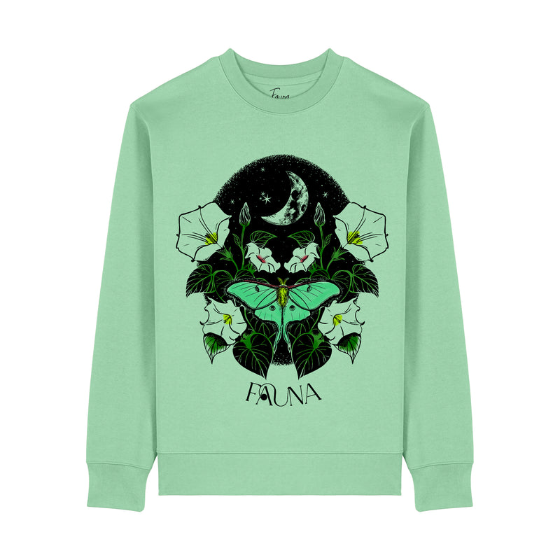 Organic Cotton Graphic Sweatshirt | Moonflower Jade