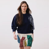 Women's Oversized Sweatshirt | Seahorse Navy