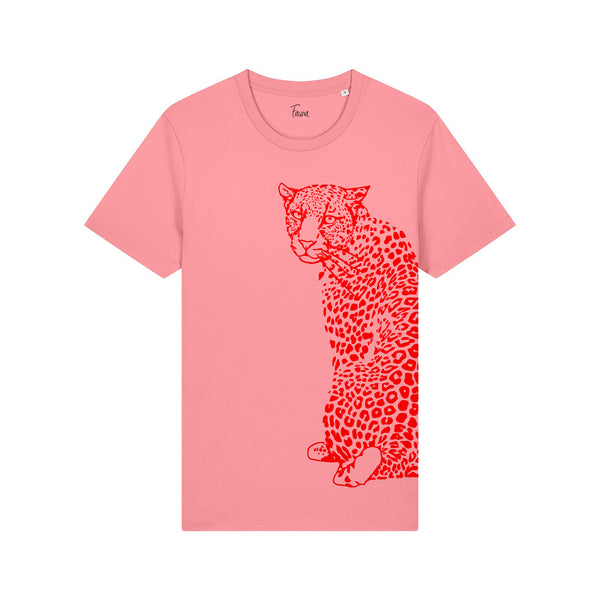 Organic Cotton Unisex T-shirt | Leopard Pink