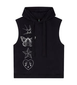Women's Sleeveless Hoodie | Black