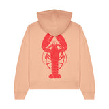 Women's Hoodie | Lobster on peach | fauna.ie