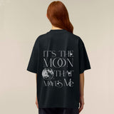 Oversized Unisex T-shirt Black | Moon