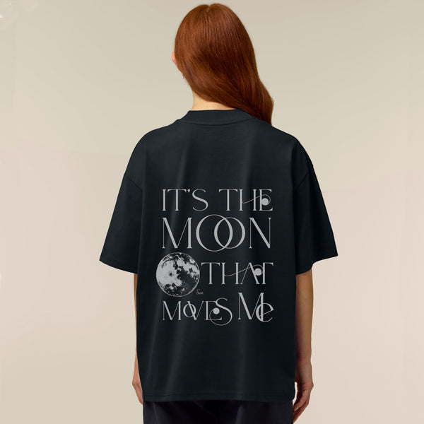 Oversized Unisex T-shirt Black | Moon