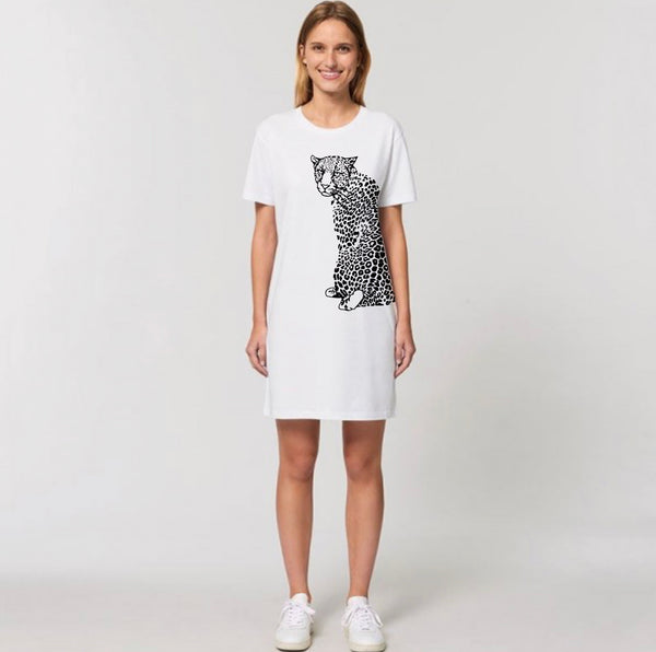 leopard t-shirt dress