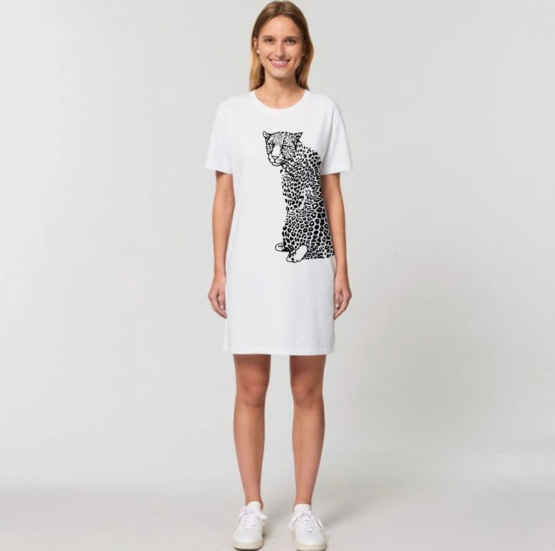 leopard t-shirt dress