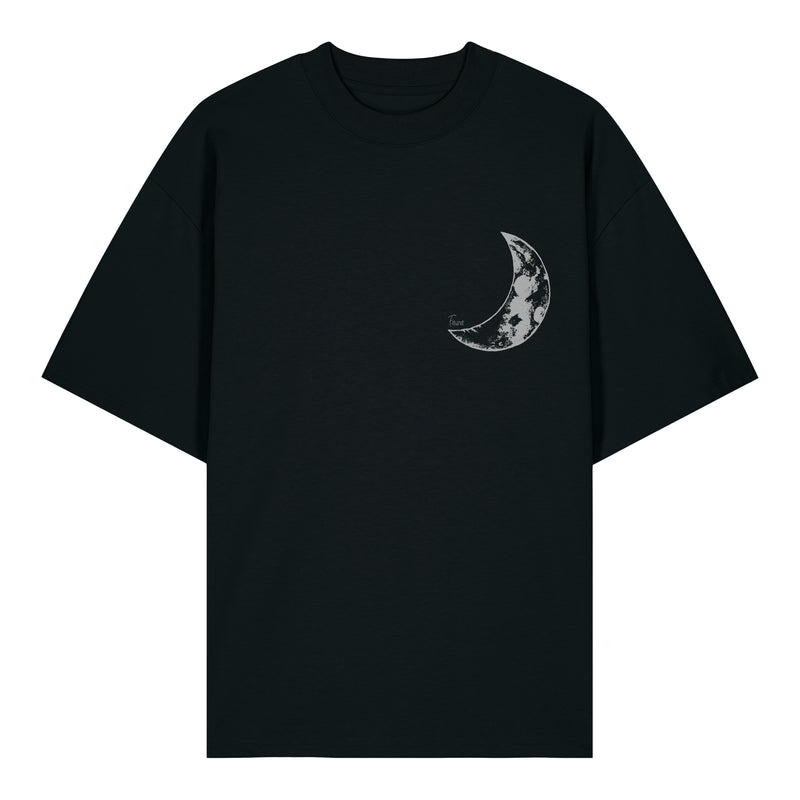 Oversized Unisex T-shirt Black | Moon