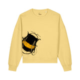 Women's Graphic Sweatshirt | Bee on golden yellow | Fauna.ie